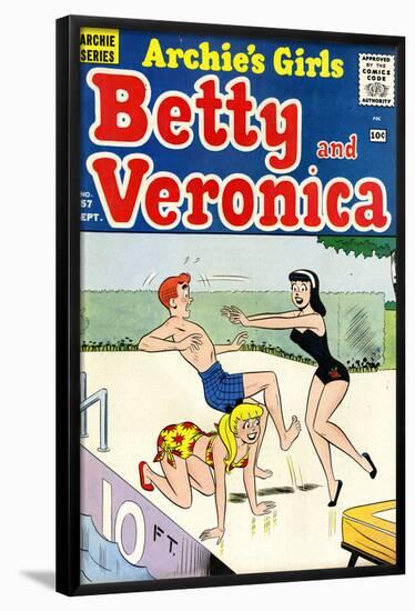 Archie Comics Retro: Betty and Veronica Comic Book Cover No.57 (Aged)-null-Framed Poster