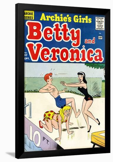 Archie Comics Retro: Betty and Veronica Comic Book Cover No.57 (Aged)-null-Framed Poster