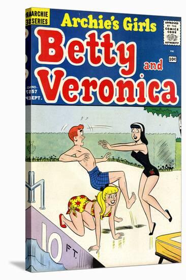 Archie Comics Retro: Betty and Veronica Comic Book Cover No.57 (Aged)-null-Stretched Canvas