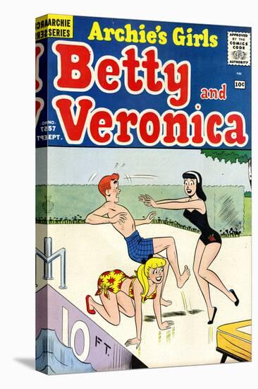 Archie Comics Retro: Betty and Veronica Comic Book Cover No.57 (Aged)-null-Stretched Canvas