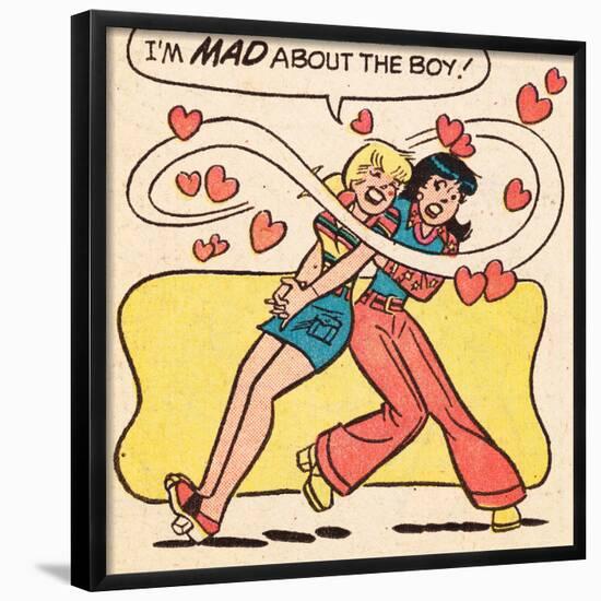 Archie Comics Retro: Betty and Veronica Comic Panel; Mad About The Boy (Aged)-null-Framed Poster