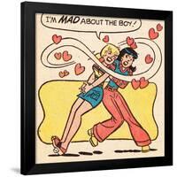 Archie Comics Retro: Betty and Veronica Comic Panel; Mad About The Boy (Aged)-null-Framed Poster