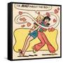 Archie Comics Retro: Betty and Veronica Comic Panel; Mad About The Boy (Aged)-null-Framed Stretched Canvas