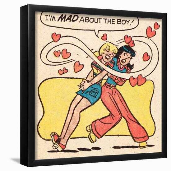 Archie Comics Retro: Betty and Veronica Comic Panel; Mad About The Boy (Aged)-null-Framed Poster