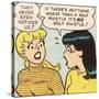 Archie Comics Retro: Betty and Veronica Comic Panel; Wolf Whistle (Aged)-null-Stretched Canvas