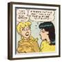 Archie Comics Retro: Betty and Veronica Comic Panel; Wolf Whistle (Aged)-null-Framed Art Print