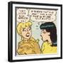 Archie Comics Retro: Betty and Veronica Comic Panel; Wolf Whistle (Aged)-null-Framed Art Print