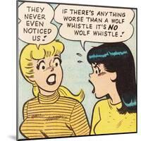 Archie Comics Retro: Betty and Veronica Comic Panel; Wolf Whistle (Aged)-null-Mounted Art Print