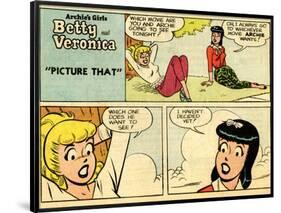 Archie Comics Retro: Betty and Veronica Comic Strip; Picture That (Aged)-null-Framed Poster