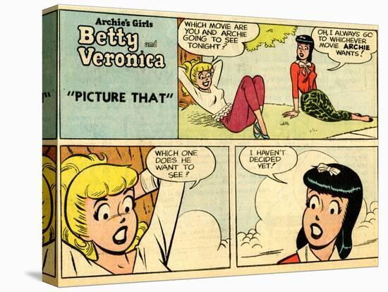 Archie Comics Retro: Betty and Veronica Comic Strip; Picture That (Aged)-null-Stretched Canvas