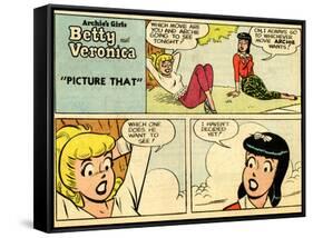 Archie Comics Retro: Betty and Veronica Comic Strip; Picture That (Aged)-null-Framed Stretched Canvas
