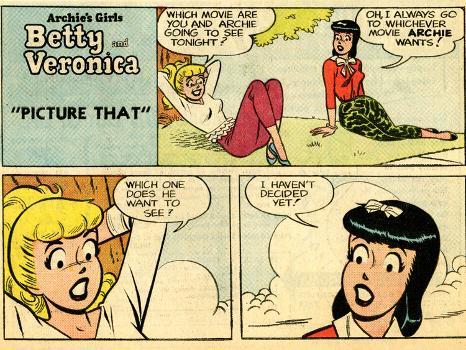 Archie Comics Retro: Betty and Veronica Comic Strip; Picture That (Aged)' Poster Archie Comics Retro: Betty and Veronica Comic Strip; Picture That (Aged)' Poster
