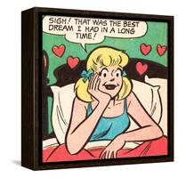 Archie Comics Retro: Betty Comic Panel; Best Dream (Aged)-null-Framed Stretched Canvas