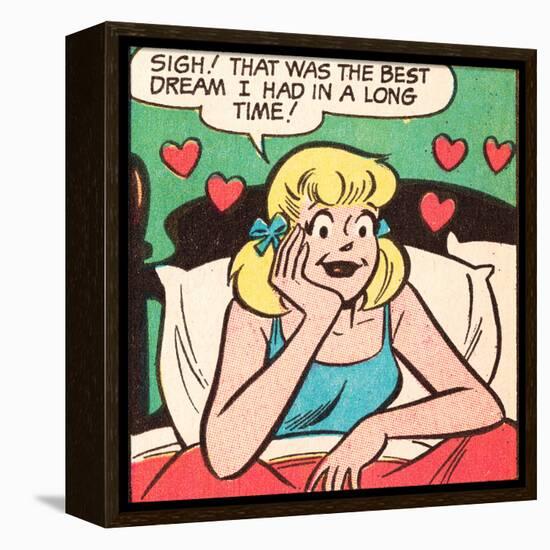 Archie Comics Retro: Betty Comic Panel; Best Dream (Aged)-null-Framed Stretched Canvas