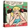 Archie Comics Retro: Betty Comic Panel; Best Dream (Aged)-null-Stretched Canvas
