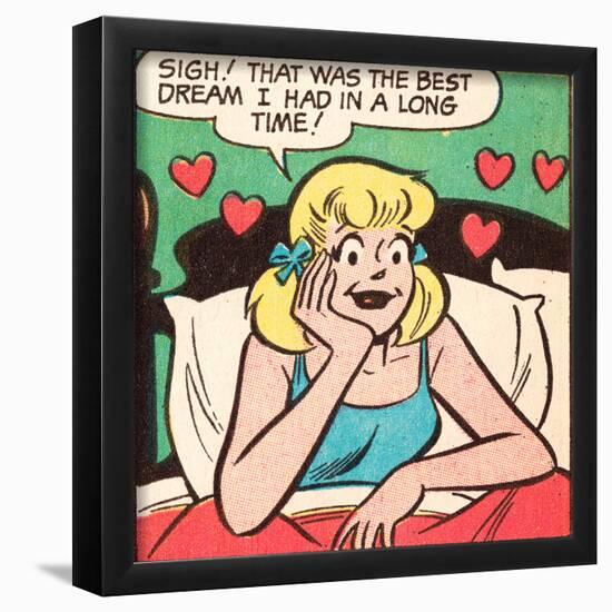 Archie Comics Retro: Betty Comic Panel; Best Dream (Aged)-null-Framed Poster