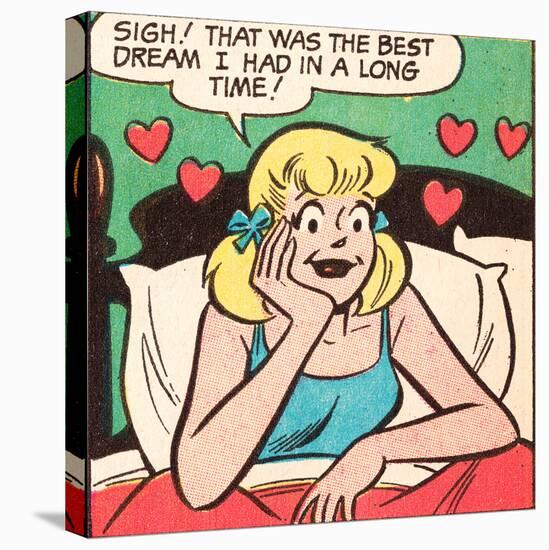 Archie Comics Retro: Betty Comic Panel; Best Dream (Aged)-null-Stretched Canvas