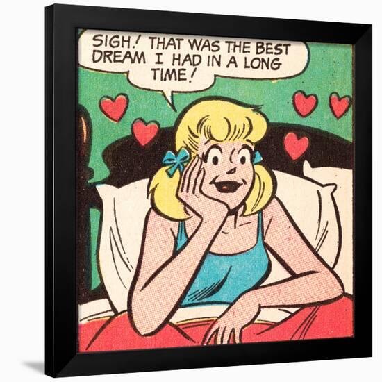 Archie Comics Retro: Betty Comic Panel; Best Dream (Aged)-null-Framed Poster