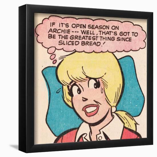 Archie Comics Retro: Betty Comic Panel; Greatest Thing Since Sliced Bread (Aged)-null-Framed Poster