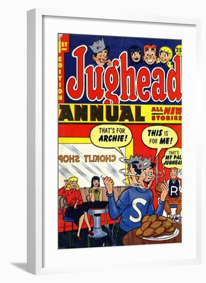 Archie Comics Retro: Jughead Annual Comic Book Cover No.1 (Aged)-null-Framed Art Print