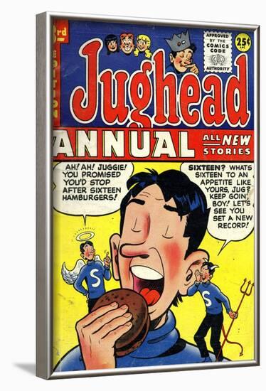 Archie Comics Retro: Jughead Annual Comic Book Cover No.3 (Aged)-null-Framed Art Print