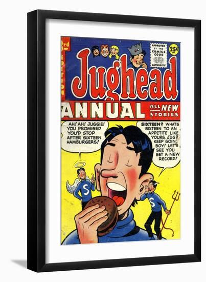 Archie Comics Retro: Jughead Annual Comic Book Cover No.3 (Aged)-null-Framed Art Print