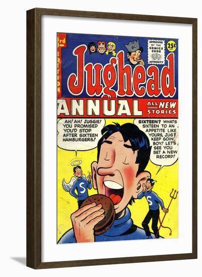 Archie Comics Retro: Jughead Annual Comic Book Cover No.3 (Aged)-null-Framed Art Print