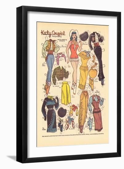 Archie Comics Retro: Katy Keene Cowgirl Fashions (Aged)-Bill Woggon-Framed Art Print