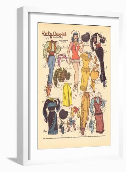 Archie Comics Retro: Katy Keene Cowgirl Fashions (Aged)-Bill Woggon-Framed Art Print