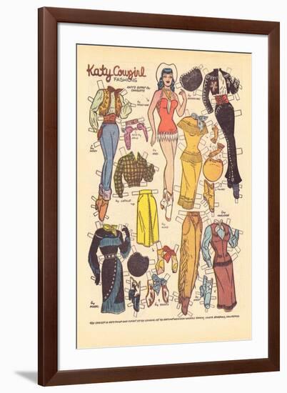 Archie Comics Retro: Katy Keene Cowgirl Fashions (Aged)-Bill Woggon-Framed Art Print