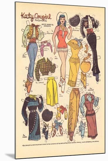 Archie Comics Retro: Katy Keene Cowgirl Fashions (Aged)-Bill Woggon-Mounted Art Print