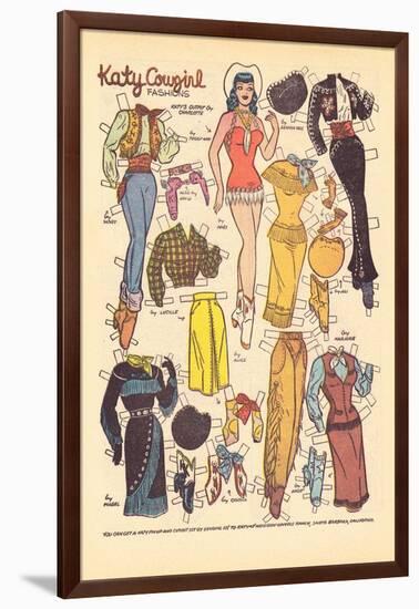 Archie Comics Retro: Katy Keene Cowgirl Fashions (Aged)-Bill Woggon-Framed Art Print