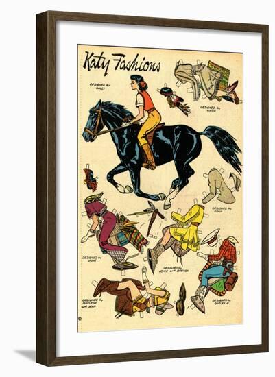 Archie Comics Retro: Katy Keene Cowgirl Fashions (Aged)-Bill Woggon-Framed Art Print