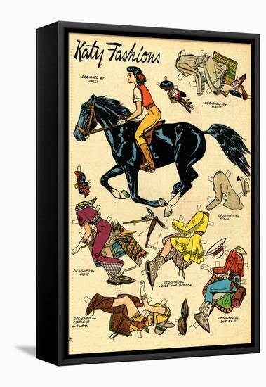 Archie Comics Retro: Katy Keene Cowgirl Fashions (Aged)-Bill Woggon-Framed Stretched Canvas