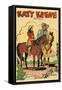 Archie Comics Retro: Katy Keene Cowgirl Pin-Up with K.O. Kelly (Aged)-Bill Woggon-Framed Stretched Canvas