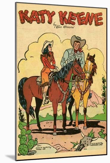 Archie Comics Retro: Katy Keene Cowgirl Pin-Up with K.O. Kelly (Aged)-Bill Woggon-Mounted Art Print