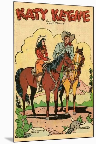 Archie Comics Retro: Katy Keene Cowgirl Pin-Up with K.O. Kelly (Aged)-Bill Woggon-Mounted Art Print