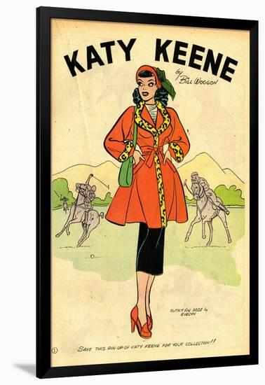 Archie Comics Retro: Katy Keene Pin-Up (Aged)-Bill Woggon-Framed Art Print