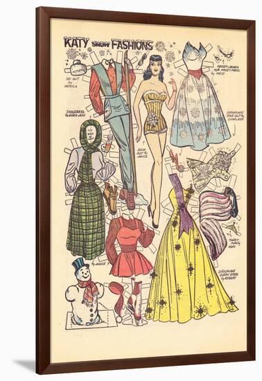 Archie Comics Retro: Katy Keene Snow Fashions (Aged)-Bill Woggon-Framed Art Print