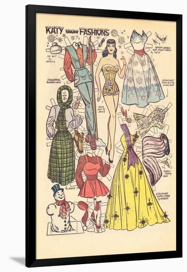 Archie Comics Retro: Katy Keene Snow Fashions (Aged)-Bill Woggon-Framed Art Print