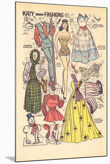 Archie Comics Retro: Katy Keene Snow Fashions (Aged)-Bill Woggon-Mounted Art Print