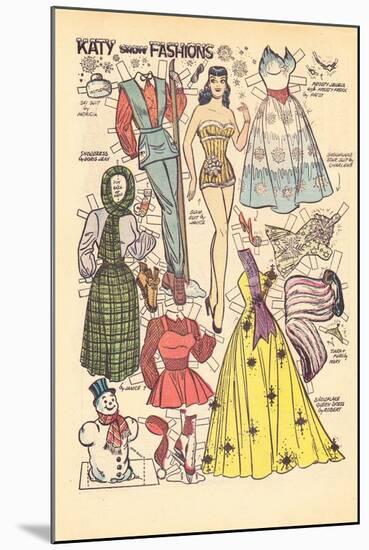Archie Comics Retro: Katy Keene Snow Fashions (Aged)-Bill Woggon-Mounted Art Print