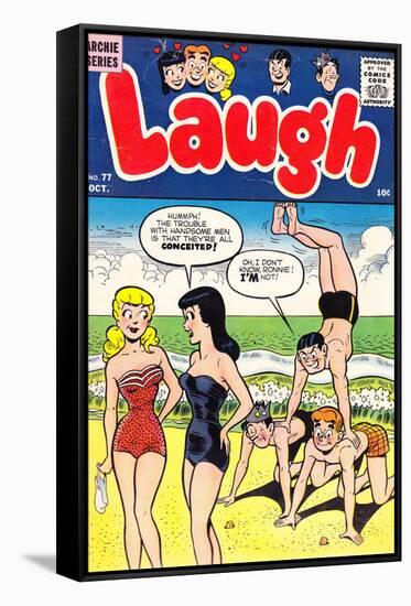 Archie Comics Retro: Laugh Comic Book Cover No.77 (Aged)-null-Framed Stretched Canvas