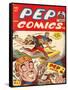 Archie Comics Retro: Pep Comic Book Cover No.47 (Aged)-null-Framed Stretched Canvas