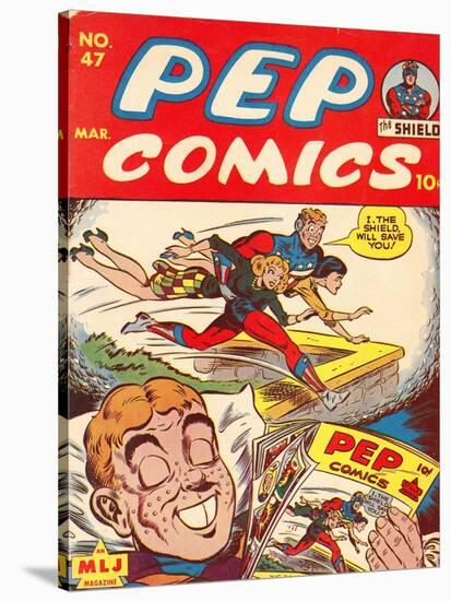 Archie Comics Retro: Pep Comic Book Cover No.47 (Aged)-null-Stretched Canvas