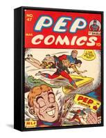 Archie Comics Retro: Pep Comic Book Cover No.47 (Aged)-null-Framed Stretched Canvas