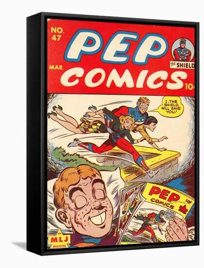 Archie Comics Retro: Pep Comic Book Cover No.47 (Aged)-null-Framed Stretched Canvas