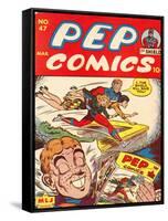 Archie Comics Retro: Pep Comic Book Cover No.47 (Aged)-null-Framed Stretched Canvas