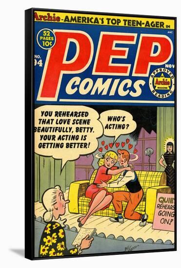 Archie Comics Retro: Pep Comic Book Cover No.94 (Aged)-Bill Vigoda-Framed Stretched Canvas