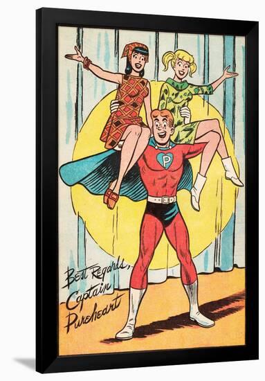 Archie Comics Retro: Pureheart The Powerful Comic Panel; Betty and Veronica (Aged)-null-Framed Poster